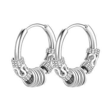 Imagem de Brincos De Argola Masculinos Em Aço Inoxidável Estilo Punk Hip Hop Tot