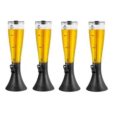 Imagem de Kit 4 Torres De Chopp Tulipa 3,5l Super Gelada Giratoria Marchesoni