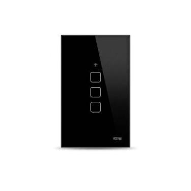 Imagem de Interruptor Inteligente Touch Wi-Fi 3 Teclas Preto 4x2 FAME