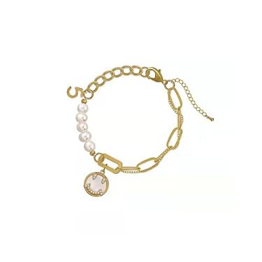 Imagem de MAXBROTHERS Bracelete Dupla Francesa Retro Bracelete Feminino Temperamento Simples
