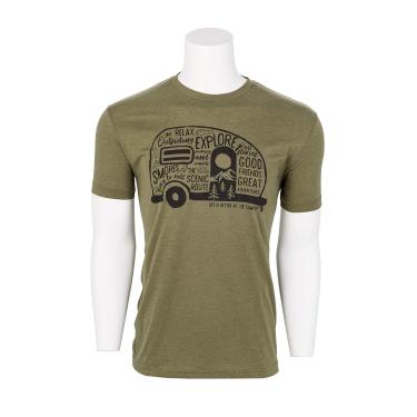 Imagem de Camco "Life is Better at The Campsite camiseta de manga curta gola redonda (cinza mescla, pequena) (53207)