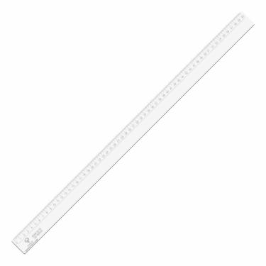 Imagem de Régua Reta Acrílica 60 Cm Transparente Desenho Técnico Fenix