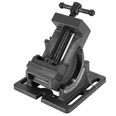 Imagem de Torno de bancada, inclina-se com rotação de 90° Torno de mesa para serviço pesado Grampo em ferro fundido para furadeira Torno com furos de fixação, para trabalhar madeira e metal(4 polegadas)