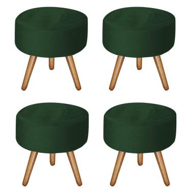 Imagem de Kit 4 Puffs Bali Veludo Verde