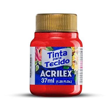 Imagem de Tinta para Tecido Metálica Acrilex 37 ml Vermelho Metálico - 555