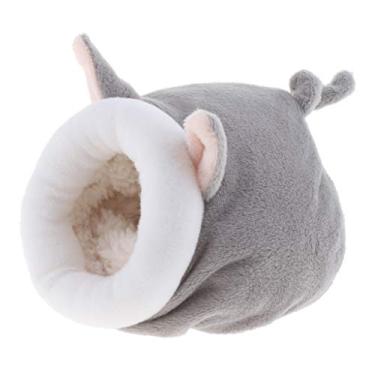 Imagem de Baoblaze Cama Hamster Rede Rat Hedgehog Esquilo Casa Casa Cama Ninho - Cinza