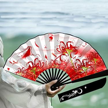 Imagem de XIALON 1 ventilador de 23 cm estilo chinês antigo ventilador dobrável para estudantes, ventilador antigo Hanfu masculino
