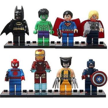 Imagem de Mini super-herói figuras brinquedo 8pcs ( um tamanho )