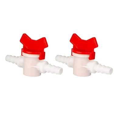 Imagem de JENSWILL Pacote com 2 Válvula de Esfera Farpada 3/10.2 cm OD Interruptor de Desligamento de Válvula Esfera em Linha com Mangueira para Irrigação por Gotejamento e Aquários Agricultura Jardim