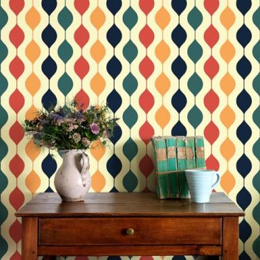 Imagem de Papel de parede para quarto papel de parede de papel de parede preto e bege losango papel de contato sala de aula papel de contato removível papel de parede autoadesivo papel de parede removível (multicolorido, 236 x 15,7 polegadas)