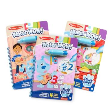 Imagem de Melissa & Doug Blue’s Clues & You! Water Wow! 3-Pack – Alphabet, Counting, Shapes Water Reveal Travel Activity Pads