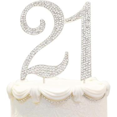 Imagem de Hatcher lee Bling Crystal 21 Bolo de Aniversario - Melhor Lembranca 21a Festa Decoracoes Prata