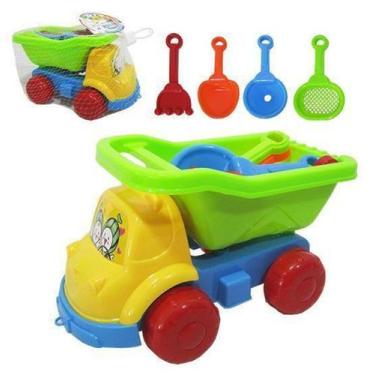 Imagem de Caminhao Praia Roda Livre Com Pa E Acessorios 5 Pecas Colors - 20 Come