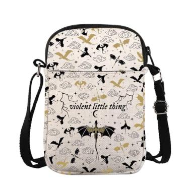 Imagem de Bolsa tiracolo inspirada na quarta asa Dragon Rider Presente Basgiath War College Gift Riorson Violent Little Thing Bolsa mensageiro, Violentthingcrosss