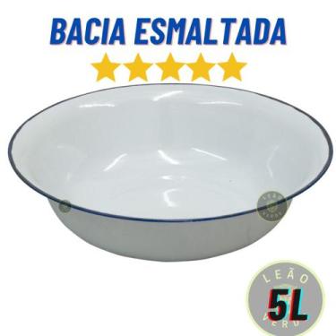 Imagem de Bacia Esmaltada Branca Milla Tamanho 32 Bacia de esmalte Retro - Mila