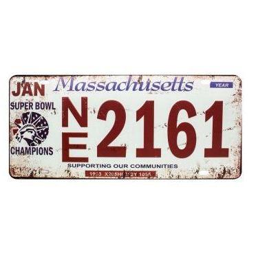 Imagem de Placa Carro Decorativa Enfeite Massachusetts Mdf Madeira - Atacadão do