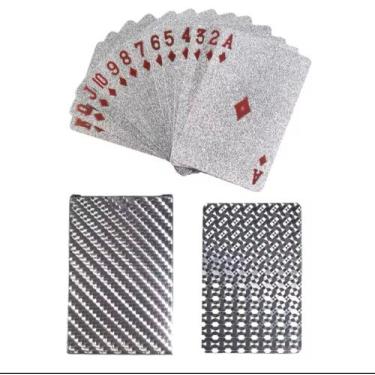 Imagem de Baralho Luxo Prova Dágua Anti Rasgo Carta Truco Poker - BLLE, Prata