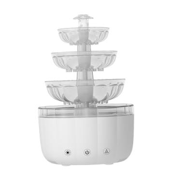 Imagem de Ｂｅｓｇａ Umidificador de gotejamento de água Atmosfera Luz 500ml Umidificador de mesa Difusor de óleo essencial para sala de estar Mesa de cabeceira Quarto, Branco