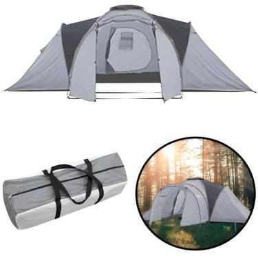 Imagem de Barraca Camping Acampamento Praia 7 Pessoas Iglu 3 Quartos 1 Sala Bolsa Transporte Importway IWBC-7P