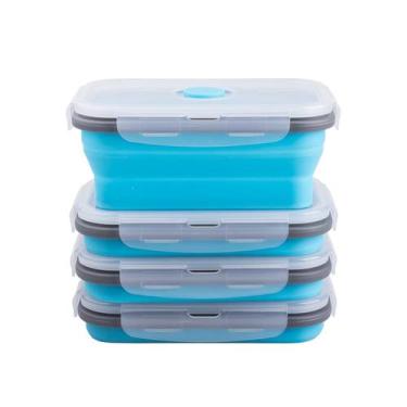Imagem de Recipientes de armazenamento de alimentos Annaklin dobráveis 500mL (x4