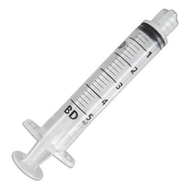 Imagem de Seringa Bd 5ml Luer Lock - Kit 100 Unidade.