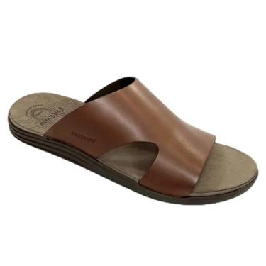 Imagem de Chinelo Slide Masculino Freeway Canastra 07 09 Macio Confortável Couro Dia a Dia Rústico