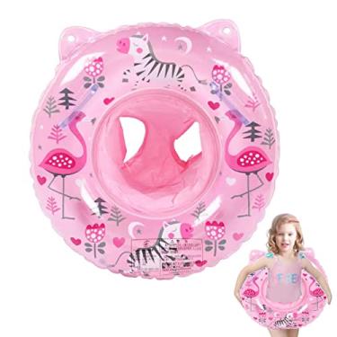 Imagem de Anel de natação para bebês, piscina flutuante, brinquedos de banheira, acessórios de piscina para crianças pequenas, anel de natação inflável com assento flutuante para crianças de 1 a 36 meses (rosa)