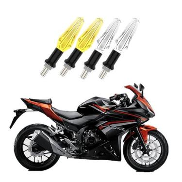 Imagem de Kit 4 Pisca Setas Esportivas de Led Modelo Cristal Moto Honda CBR 500R