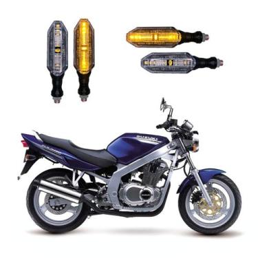 Imagem de KIT 4 Setas Esportivas Pisca de Led Modelo P26 Para Moto SUZUKI GS 500