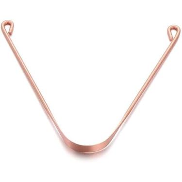 Imagem de Limpador Raspador De Língua 100% Cobre Puro Ayurveda - Modelo Premium