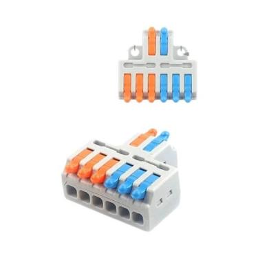 Imagem de Conector Rápido Universal 5PCS Bloco Terminal Elétrico Push-in Para Co