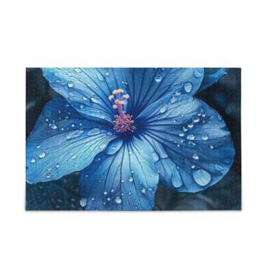 Imagem de WELLDAY Quebra-cabeça flor azul 500 peças grande jogo de arte para adultos adolescentes