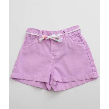 Imagem de Short Infantil Sarja Marisa Tam 4 a 10 Lilás-56193, Lilás, 10