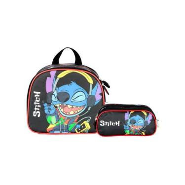 Imagem de Kit Lilo Stitch Lancheira Térmica + Estojo Triplo Menino - Luxcel