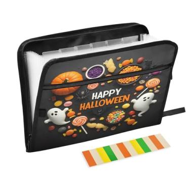 Imagem de CEBUGI Pasta expansível com 13 bolsos, organizador de arquivos sanfonado à prova d'água com etiquetas tamanho A4, organizador de documentos de papel para escola, material de escritório, elementos de