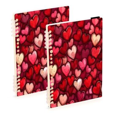 Imagem de Burbuja Cadernos com nome, papel pautado universitário A5 com 60 folhas, fichário para escritório, 2 unidades