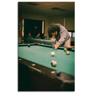 Imagem de Arte de parede de piscina, impressão em tela universitária, pôster de sala de jogos para decoração de escritório doméstico não ramificado 30,5 x 20,3 cm