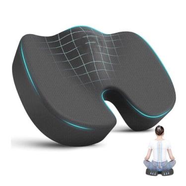 Imagem de Almofada Assento Ortopédico Travesseiro Ergonômico Cadeira Corretor Postura Home Office