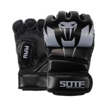 Imagem de Luvas De Boxe MMA Multicoloridas Com Design De Cobra Venenosa, Almofad