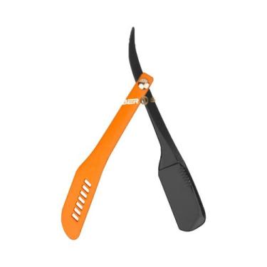 Imagem de Navalha Profissional De Aço Inoxidável Para Barbeiro, Lâmina Reta Dobr