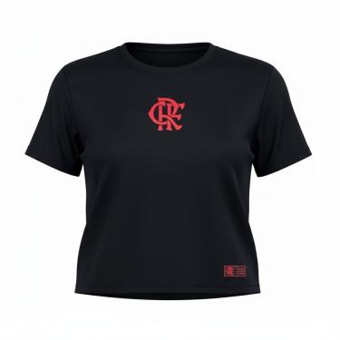 Imagem de Camisa Flamengo Cropped Dry Feminina Rubro Negro-Feminino