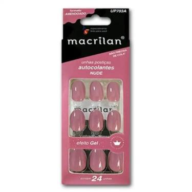 Imagem de Unhas Postiças Nude Com Adesivos Macrilan