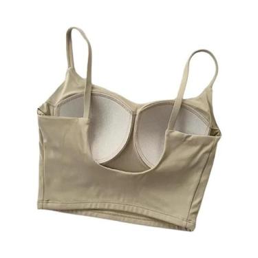 Imagem de Sutiã Esportivo Feminino Pequeno Tipo Colete Com Alças Finas, Costas B