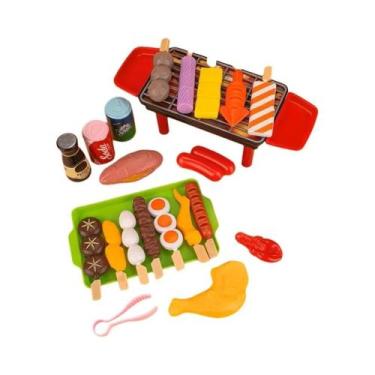 Imagem de Brinquedos De Cozinha Para Crianças Com Acessórios De Churrasco, Comid