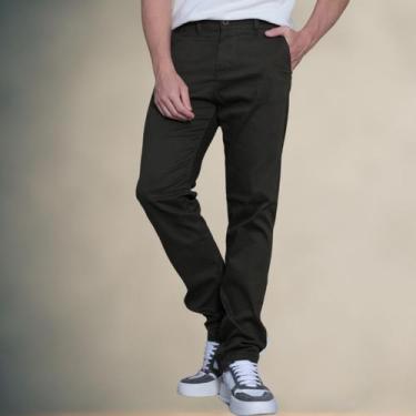 Imagem de Calça Alfaiataria Masculina Slim Fit Esporte Fino Smart Casual Bolso E