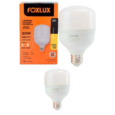 Imagem de Kit 2 Lâmpada Led De Alta Potência Foxlux E-27 20w 3000k Biv
