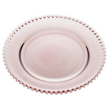 Imagem de Prato Raso Cristal Pearl Bolinha Ametista 28 x 2,5cm - Unid. - Wolff
