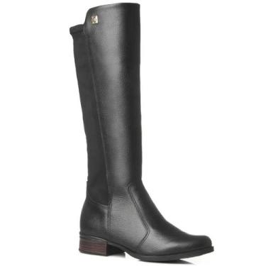 Imagem de Bota Montaria Pegada Cano Longo em Couro 282063 Feminina Preto -, Pret