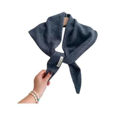 Imagem de Cachecol Triangular Quente Para Mulheres, Tricotado, Multifuncional, E