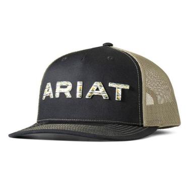 Imagem de Boné Importado Ariat Bordado Preto e Oliva Cor:Preto, Preto